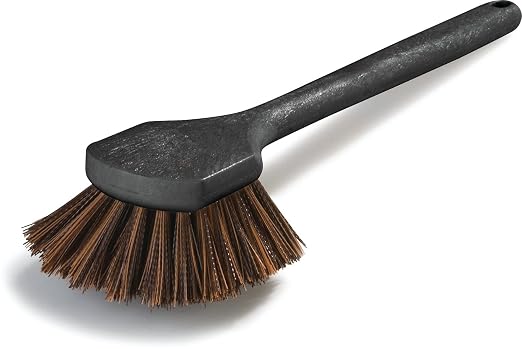 SPARTA 36505L00 Plastic Utility Brush, Scrub Brush With Long Handle For Kitchen, Restaurant, Home , 20 Inches, Black, (Pack of 12)