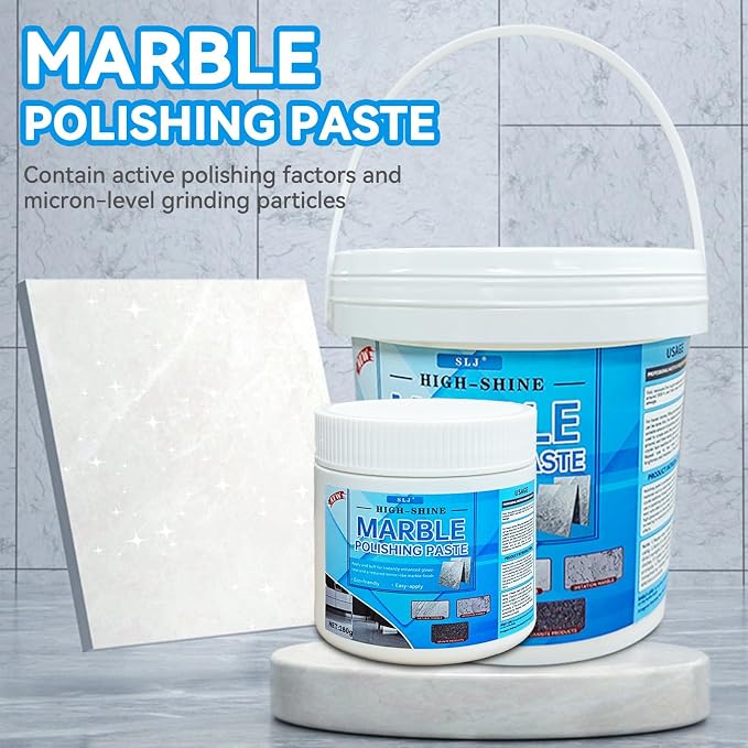 Marble Polishing Paste, Granite Cleaner Countertop, Stone Etch Remover - Professional Polish Compound for Granite, Marble, Quartz & Natural Stone | New Polishing Upgrade, Easier to Use
