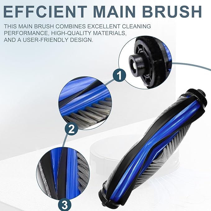 Main Brush Accessories for Ecovacs X11 OmniCyclone and X9 Pro Omni Robot Vacuum Cleaner, X11 OmniCyclone Replacement
