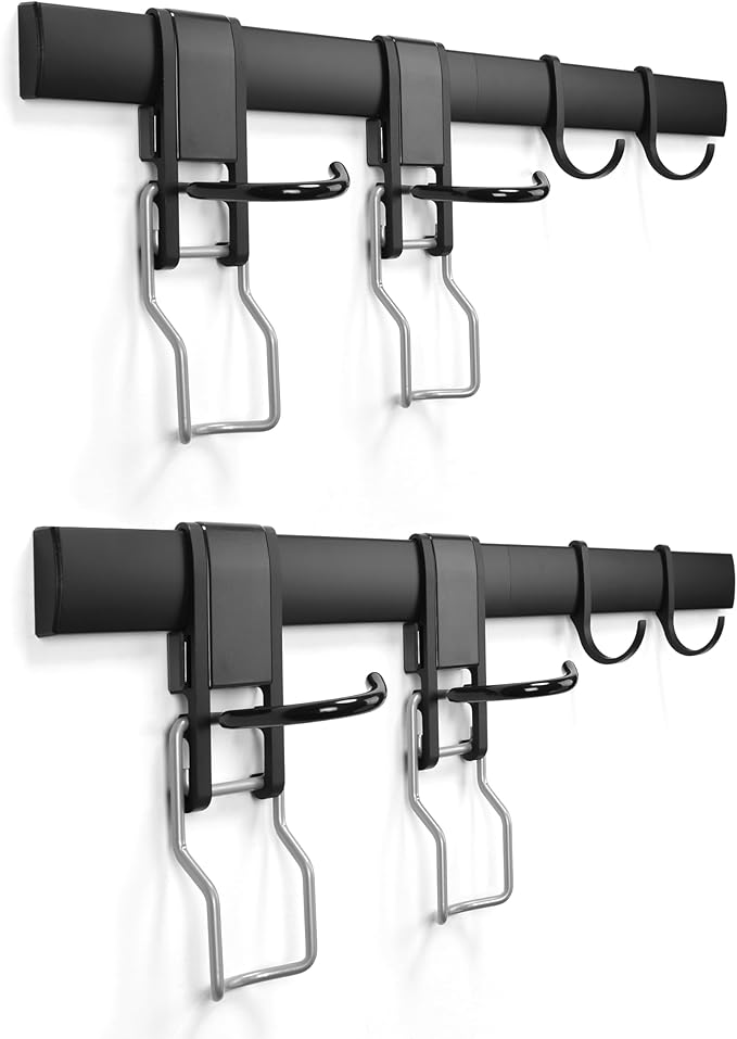 Wall Bike rack, Fits Max 3 Inch for Mountain Bike eBike, 110 lbs Weight Capacity, with Extra Helmet Hook, Modular Hook Track Design Heavy duty Wall mount Bicycle Hanger for Garage Storage