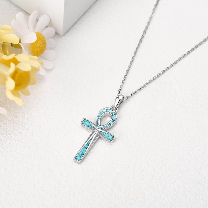 ONEFINITY Religious Cross Pendant Necklace Sterling Silver Origami Cross Pendant Gifts for Women Men Jewelry