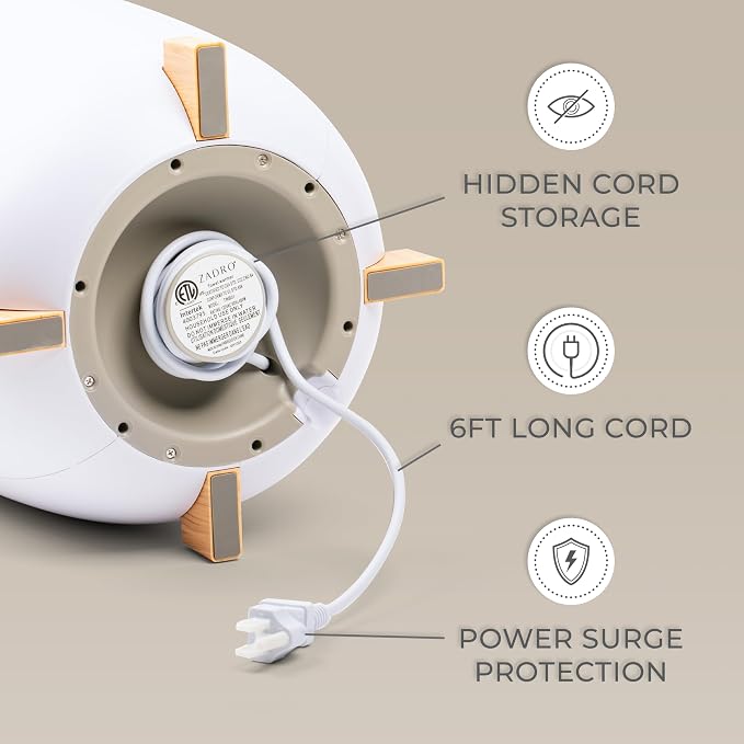 Zadro Large Hot Towel Warmer Bucket Timer Electric Towel Warmer for Bathroom Auto-Shut Off Heated Towel Warmer Spa (Large | 20L | 12" Dia. x 21" Tall, Bamboo/French Blue)