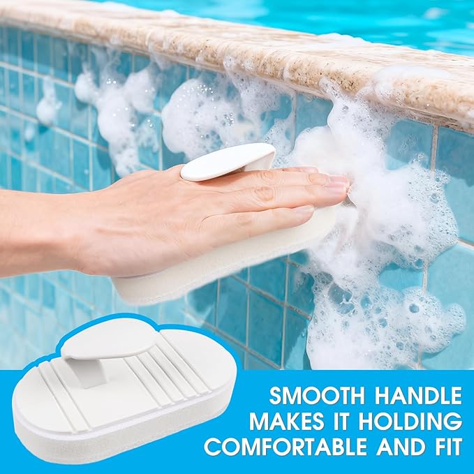TidyMister Hot Tub & Spa Scrub Pad – Flexible Handheld Non-Scratch Scouring Pads, Pool Tile & Surface Cleaning, Replaceable Design, 5 Pack