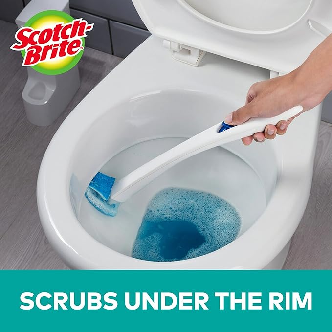 Scotch-Brite Disposable Toilet Scrubber Refill Pads for Toilet Cleaning System | Removes Rust & Hard Water Stains | 30 Disposable Refills