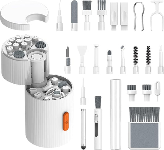 33-in-1 Multi-Functional Cleaning Kit for Electronics inlcuding Headphones,Mobile Phones,Computer,Monitor,Lens and etc, Compact and Portable Design