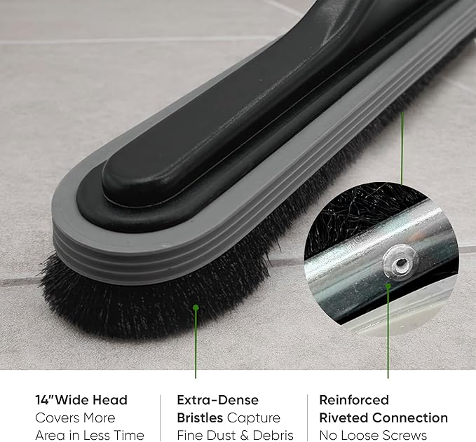 Replacement Floor Tool Compatible with ProTeam Vacuum Backpack and Hoover Vacuum – 14" Hard Surface Brush for Commercial Cleaner – Fits Super Coach Pro, C2401, Shoulder Vac Pro