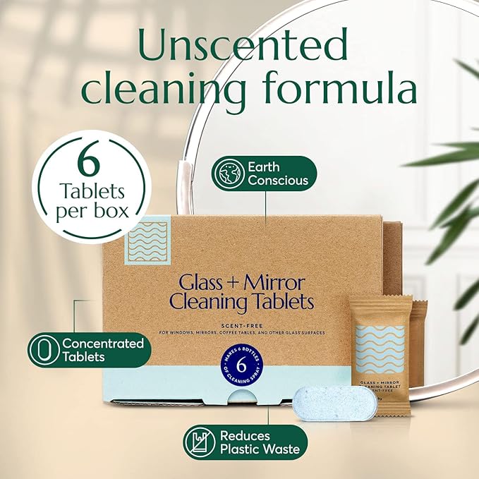 CLEANOMIC Reusable Kitchen Cloth, Glass and Mirror Cleaning Tablets & Fabric Softener Sheets Bundle