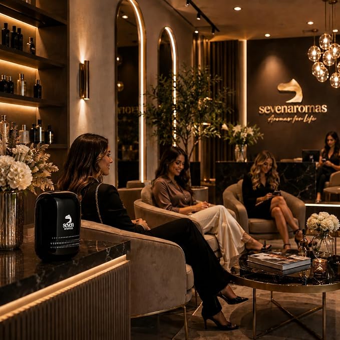 SEVENAROMAS Scent Diffuser SV720 - Bluetooth app, Air Machine for Home & Commercial Use, Covers 2000 sq. ft., Portable Large Room Waterless Diffusers (Black)