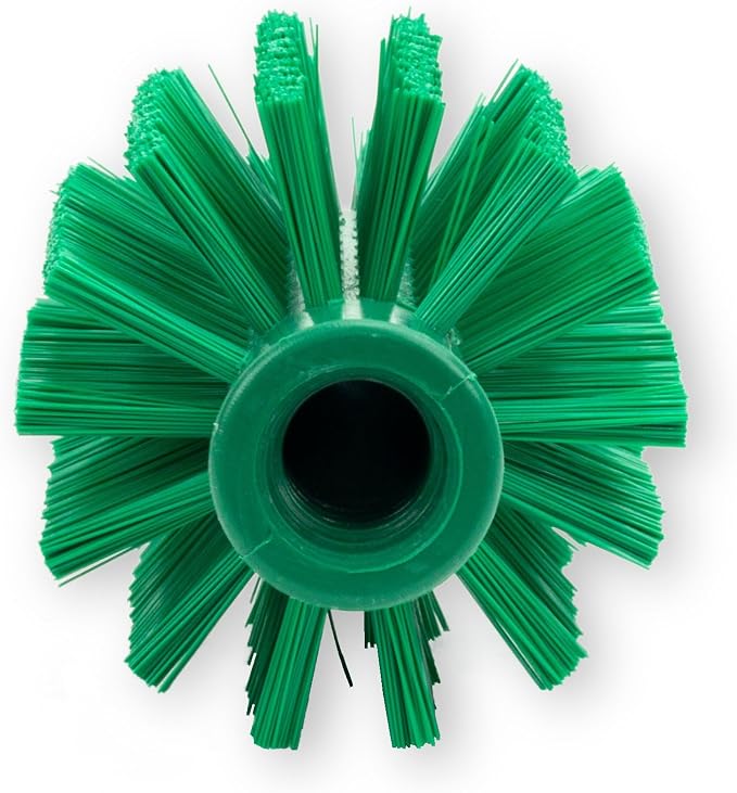 SPARTA Industrial Tank Brush Head Pipe Brush Head, Drain Brush with 3/4" Thread Hole (Handle Not Included) for Commercial Use, Plastic, 3 x 5.9 Inches, Green, (Pack of 6)
