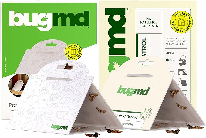 BugMD Pantry Pest Patrol Original Trap (6 Count) and Pantry Pest Patrol White Trap (6 Count)