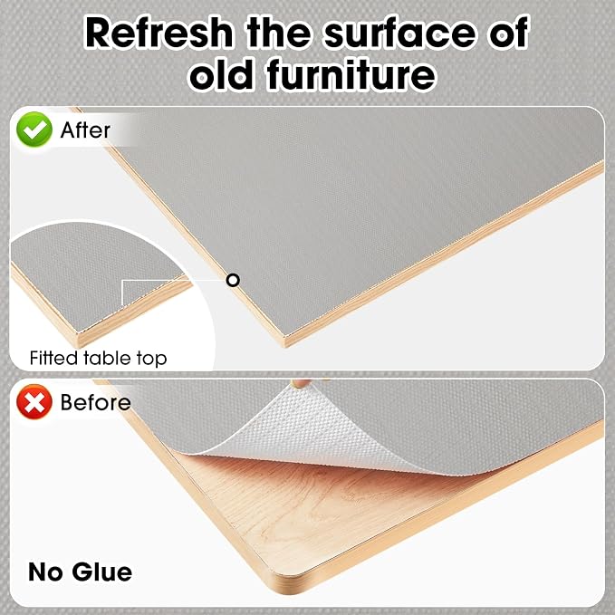 Drawer and Shelf Liner, Non-Slip Kitchen Cabinet Liners Non-Adhesive Thick Strong Grip Waterproof Washable Mats Protect Dresser Shelves Cupboard Bathroom Cabinets, Light Gray, 24 in X 20 FT