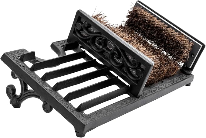 MyGift Boot Brush Scraper Outdoor, Boot Cleaner Scrubber & Boot Jack Remover for Cowboy Boots