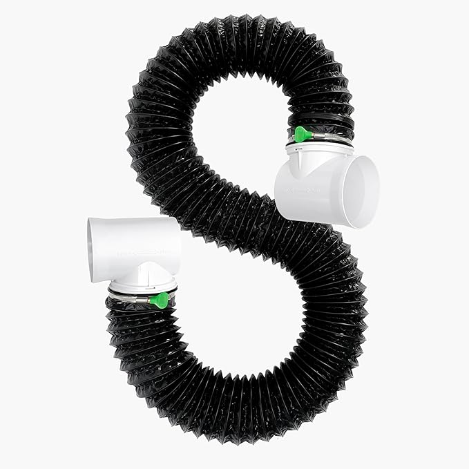 Dryer Vent Hose For Tight Space,Dryer Vent Connector Kit with 4 Inch 10 Feet Hose,90 Degree Dryers Vent Elbow,Space Saving and Easy to Install
