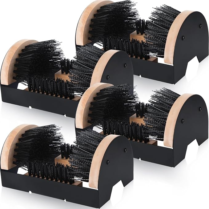 Sliner Boot Brush Scraper Outdoor Heavy Duty Shoe Cleaner Brush Boot Scraper for Sneaker Mud Cleaning Supplies(4 Pieces)