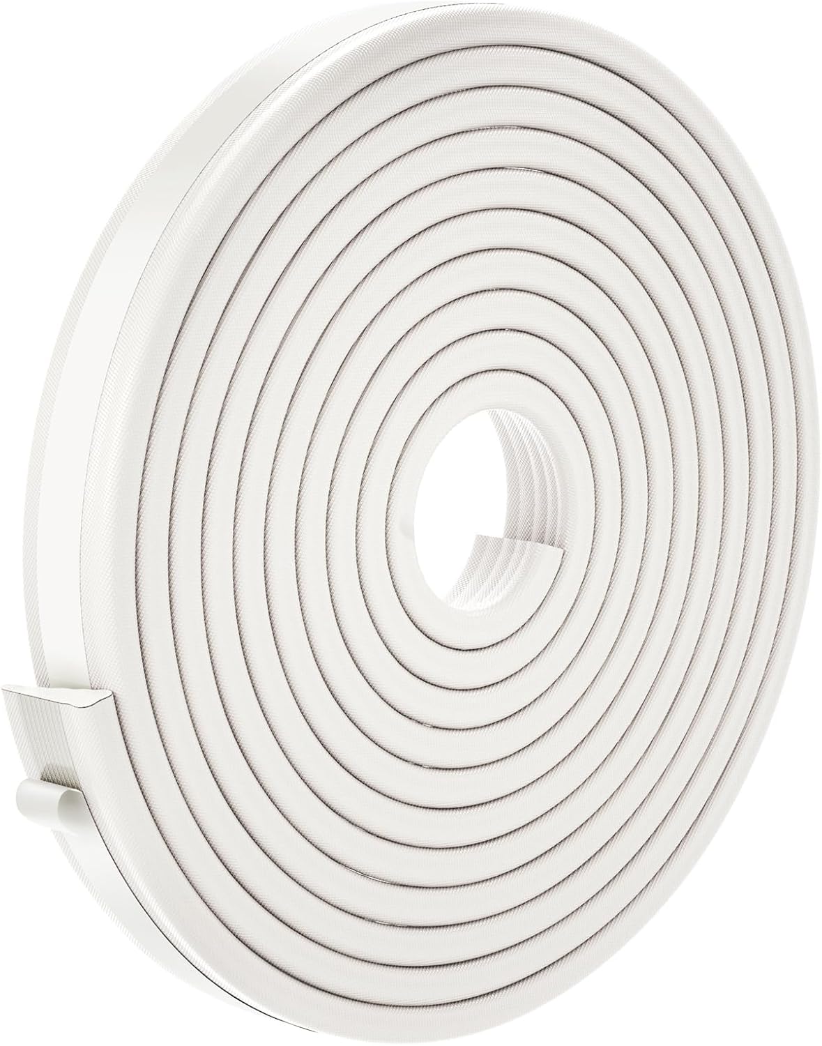 QDiShi 196" Wedge-Shape Weather Stripping Door Seal Weatherproof Foam Seals Self Adhesive Insulation Anti-Collision Strip Soundproofing Frame Insulation Tape Fits 0.13-0.31" Gaps(White)