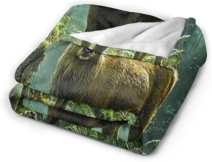 Tijuboni Forest Elk Deer Throw Blanket Deer Gifts for Girls Boys Women Men Kids Adults Soft Flannel Fleece Blanket for Couch Sofa Bed Home Decor 50"x60"