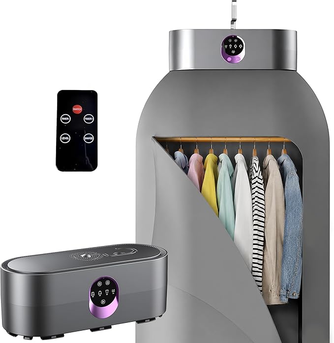 Portable Clothes Dryer, Folding Travel Dryer for Up to 12 Clothes | Includes Portable dryer for clothes, remote control, compact foldable design, ideal for apartments RV hotels & travel