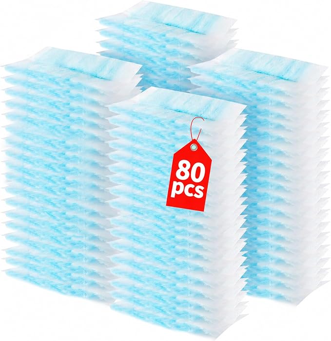 80 Count Disposable Dusters Refills, Heavy Duty Duster Refills Compatible with Swiffer Duster Refills (80 Count Duster Refill +1 Handle)