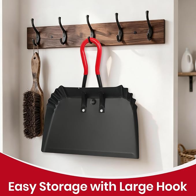 KalTell 2PK 17” Metal Dustpan and 3PK 18” Push Broom