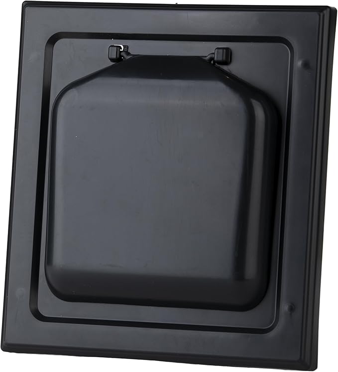 NO-PEST VENT, Exclusive Dual Door Dryer Vent Cover Outdoor 4 inch or Bathroom fan, Made in USA w Highest UV Resistant Plastic in any Outdoor Vent Cover (Onyx, 4 inch With 12" Duct Tube)