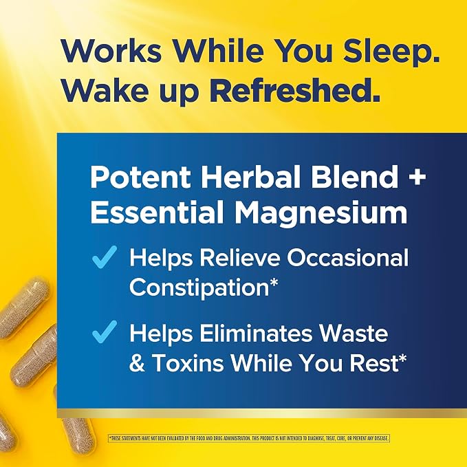 Renew Life Cleanse More Herbal Formula with Magnesium for Overnight Occasional Constipation Relief; Helps Promote Waste and Toxin Elimination; Gluten, Dairy and Soy Free; 60 Vegetarian Capsules*