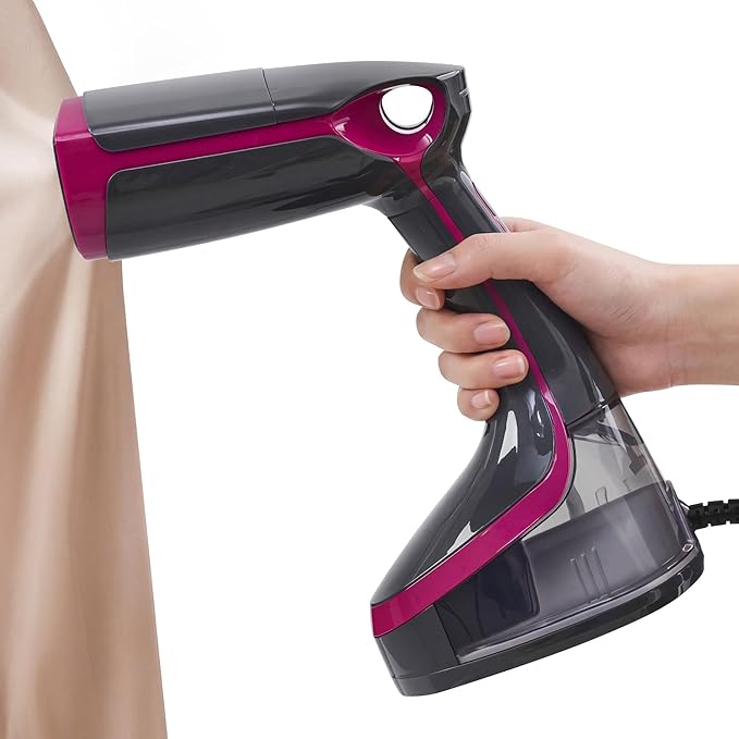 Handheld Steamer for Clothes, 5000Pa Suction Auto-Grip Vacuum Steamer & Iron for Garment Grip, Wrinkle Remove, 12 Oz Large Tank, Travel Dual Voltage