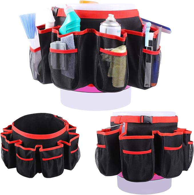 Bucket Cleaning Tool Organizer,Wash Tool Caddy 5-Gallon Organizer,5 Gallon Bucket Holder Cleaning Supplies for Housekeeping
