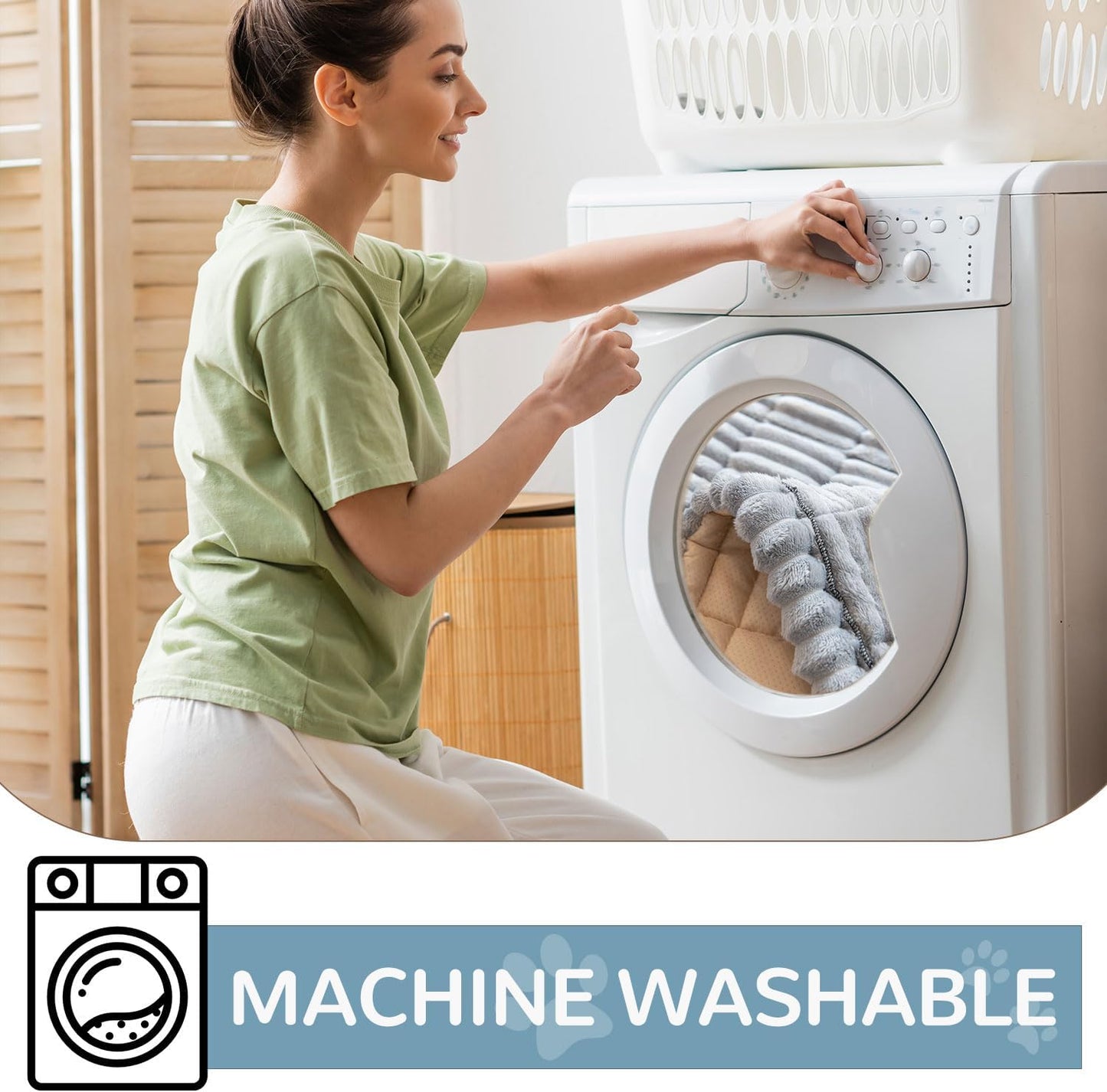 OTOB Couch Cover for Dogs Washable, Non Slip Funny Pet Couch Covers Sofa Slipcovers Cushion Mat, Plush Soft Cozy Pet Friendly Furniture Protector, All Seasons (Gray, 23.6" x 47.2")