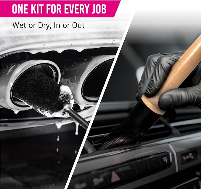 H.O.W AUTO DETAILING & CARE H.O.W SHINE SERIES Bug & Tar Remover & 3pcs Car Wheel Rim Tire Brushes