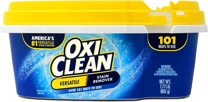OxiClean Versatile Stain Remover, Over 101 Uses, Chlorine-Free, For All Machines, 1.77 lb (Pack of 2)