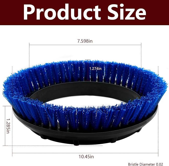 2 Pack 237058 Blue Crimped Polypropylene Scrub Orbiter Brush Replacement for Oreck Commercial ORB550MC, ORB600MW and ORB700MC Orbiter Floor Machines, for Bissell BGEM9000