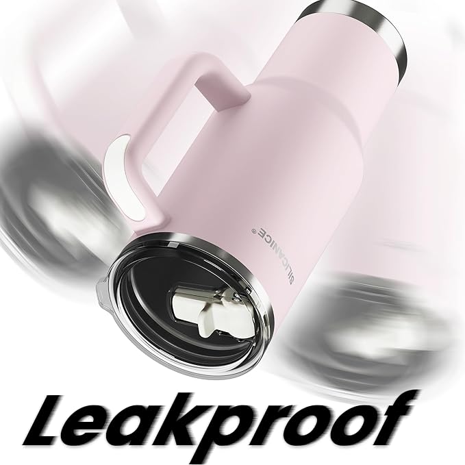 For Travel & Gym – Never Drink from a Moldy Lid Again: 40oz Hygienic Tumbler, 100% Leakproof Lid & Removable Foldable Spout. Reinforced Base, Fits Cup Holders - Pink Sand