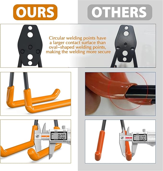 3-H Garage Wall Hooks 20 Pack,Garage Hooks Heavy Duty,Garage Storage Hooks for Hanging and Organizing Garden,Lawn,Yard Tools,Chairs,Ladders,Weed Eater,Shovel,Blower(Orange)