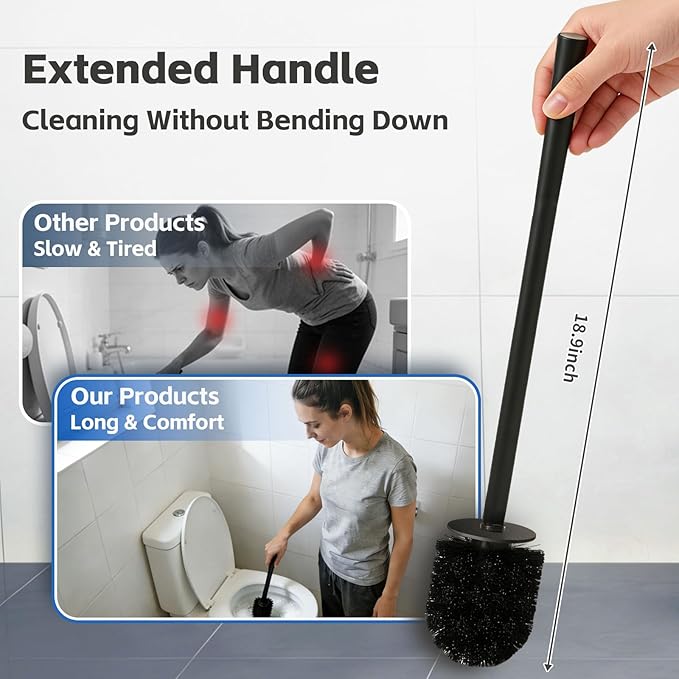 Toilet Cleaning Brush Set & Crevice Cleaning Brush Set