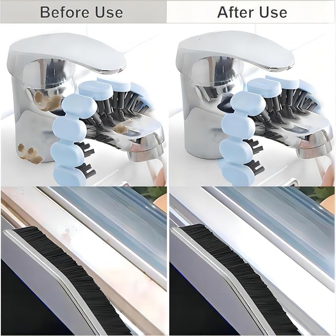 6 PCS Crevice Cleaning Brush Bendable Cleaning Brush for Household Use Bathroom Kitchen