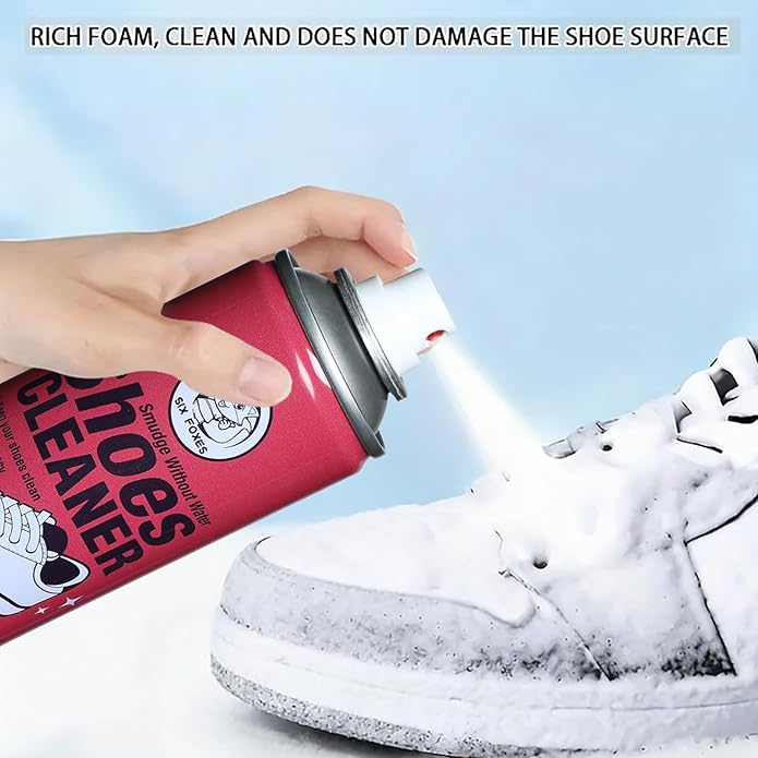 Shoes Cleaner Foam Spray with Built-in Brush – No-Water Sneaker Cleaning Kit for Students – Portable White Shoe Cleaner for School, Dorm & Travel, 7oz× 2pack, More Than Just for Cleaning Shoes