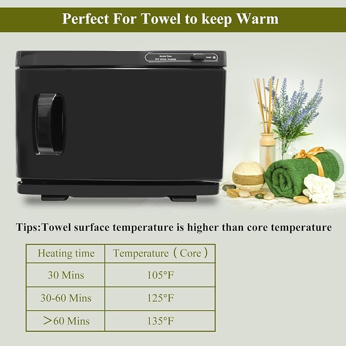 Retain Time 8L Professional Towel Warmer, Hot Towel Warmer, The RetainTime Towel Warmer is Suitable for Salons, Beauty, Spas, Pedicures and Other Professional Stores.(Black Towel Warmer)