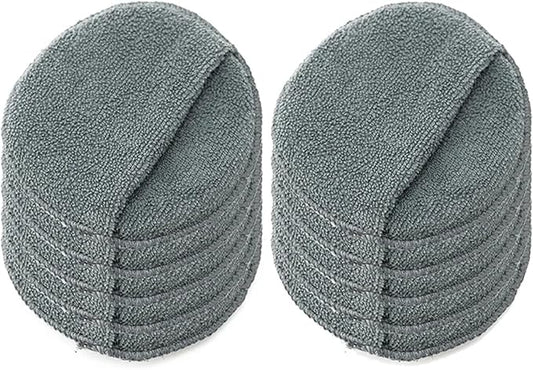 2/5/10Pcs 5-inches Microfiber Wax Applicator Pad Ultra Soft Car Polishing Sponge with Finger Pocket Auto Care Polish Foam Sponge(Grey 10Pcs)