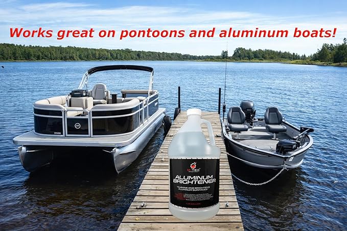 M-Tec Aluminum Brightener Concentrate, Heavy-Duty Aluminum Cleaner for Trailers, Wheels, Tanks & Boats, 1 Gallon Concentrate