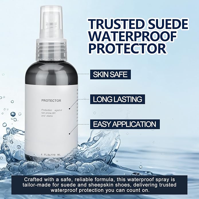 Suede Shoe Cleaner Kit with Waterproof Protector Spray, Premium Suede Brush and Eraser