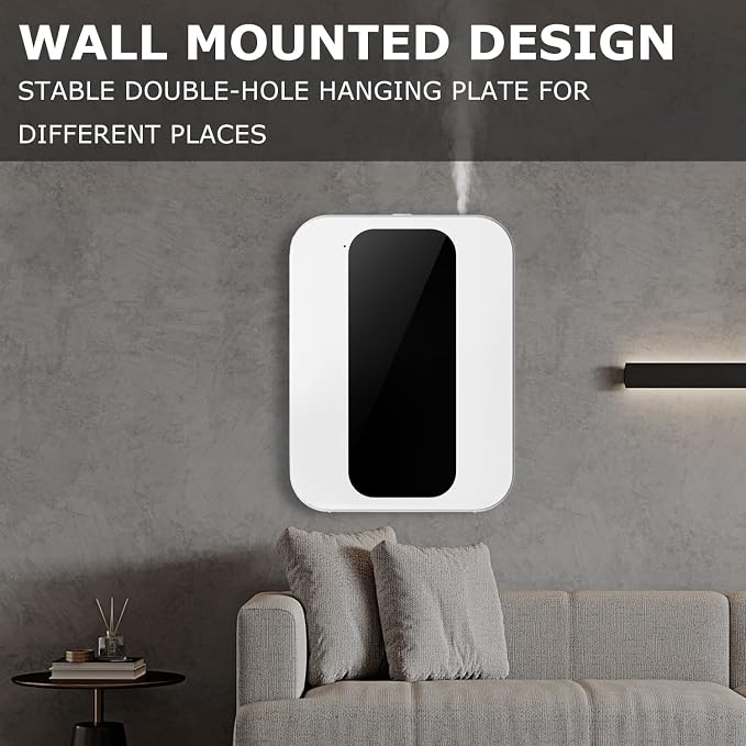 Hotel Scent Diffuser Kit, Includes 2 Premium Oils, House Scent Machine, 500ml Large Capacity Aromatherapy Machine, Cover 3500 Sq.Ft, Waterless Essential Oil Diffusers for Home Large Room, Office-White