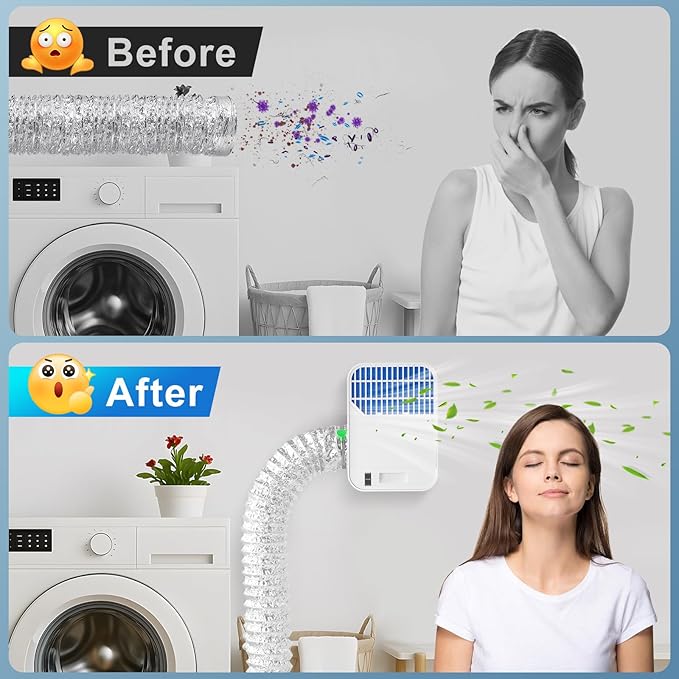 3-in-1 Indoor Dryer Vent Kit with 8-Layer Filter & 10FT Hose – Lint Trap Box with Water Drawer System, Easy Install for Electric Dryers, Improves Air Quality