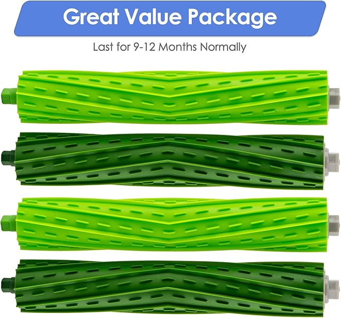 (4 Pack) Max 705 Combo Replacement Roller Brushes for iRobot Max 705 Combo/Max 705 Vac/Plus 504 Vac/Combo j7/ Combo j7+/ Combo j9+/ Combo 10 Max/ i7/ i8, E, I, J Series Robot Vacuum