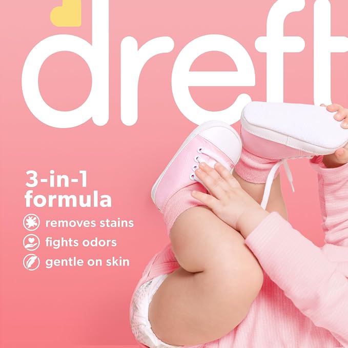 Dreft Baby Liquid Laundry Detergent, Gentle on Sensitive Skin Laundry Soap, 150 fl oz, 114 Loads (Packaging May Vary) (Pack of 2)