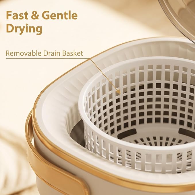 Portable Collapsible Mini Washer with 3 Cleaning Modes & Drain Basket, 16L Foldable Small Laundry Machine for Travel Camping Dorms RV Apartments, Baby Clothes Underwear Socks Delicates (gray-white)