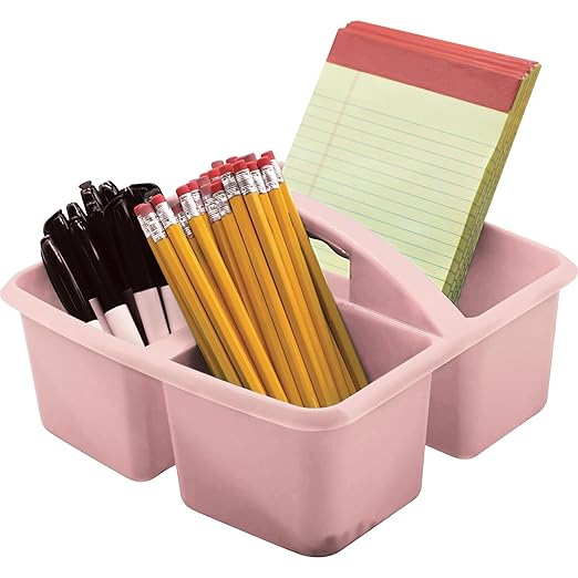 Teacher Created Resources Storage Caddy, Light Pink, Pack of 6