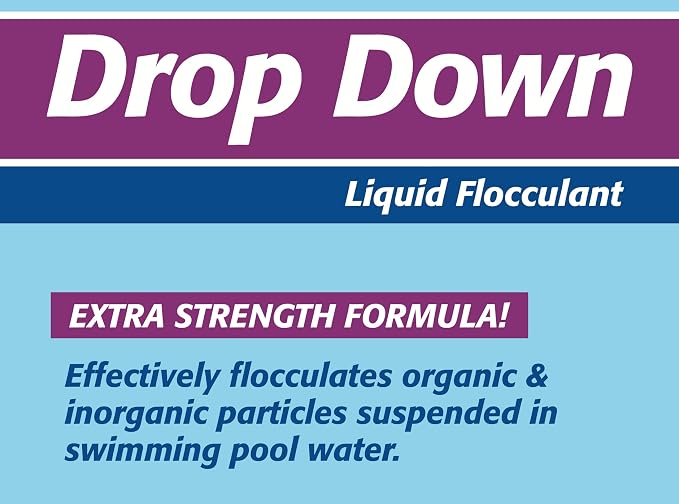 Pool Mate 1-Quart 2-Pack Premium Drop Down Liquid Flocculant, Pool Clarifier, Made in USA