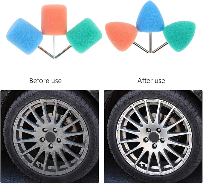 SUPVOX 32pcs Car Polishing Pads Kit Buffing Sponge Wheels for Auto Detailing Efficient Cutting and Polishing Reusable and Easy to Clean Suitable for Car Furniture