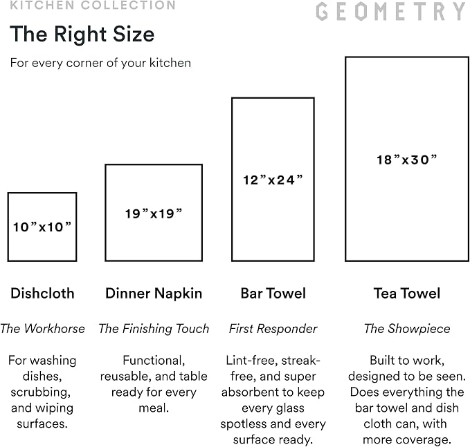 GEOMETRY Kitchen Tea Towels - Quick Dry Microfiber Dish Towels for Kitchen Spring Sprout, 18" x 30" 1 Pack