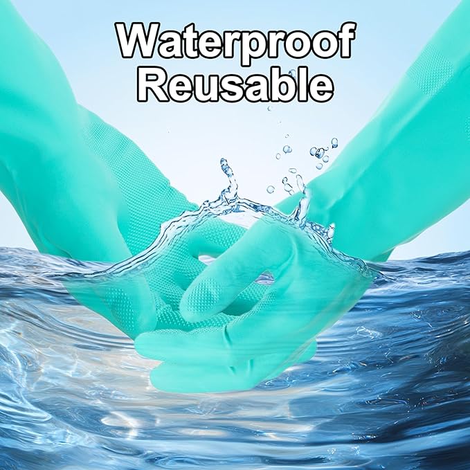 MECCANIXITY Nitrile Chemical Resistant Gloves, Industrial Gloves Anti-Slip Protective Safety Work Glove for Cleaning